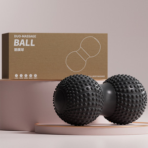 Balle de massage double en forme d'arachide pour fascia, relaxation musculaire <span class=keywords><strong>plantaire</strong></span> et vertébrale, stimulation des points d'acupression des hanches, du dos et des jambes, balle de yoga - Product Image 5