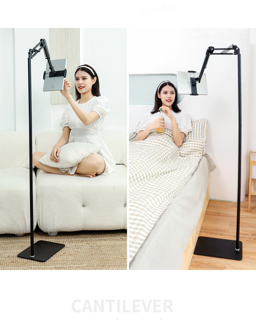 2026 Universal Lazy Arm Tablet Flexible Desktop Portable Cell Phone Holder Lifting Tablet Adjustable Phone 16 Floor Stand