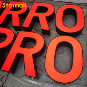 Enseigne LED personnalisée, équipement publicitaire, lettres LED 3D, lettres en relief éclairées par l'avant, étanches pour l'extérieur, en acrylique, pour les magasins de détail - Product Image 1