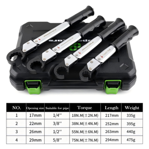 ST-02-L Chrome Finish Torque <strong>Wrench</strong> <strong>Set</strong> for Air Conditioning Systems Customizable OEM Metric Measurement System - Product Image 5