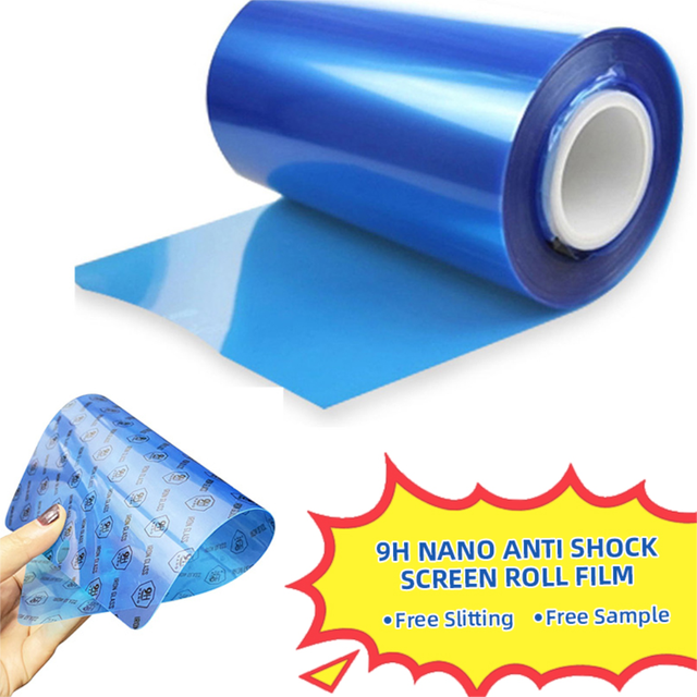 Anti Blue Pet Material Anti Glare Matte Shockproof Screen Protector Film Roll Material 9H Nano Anti Shock