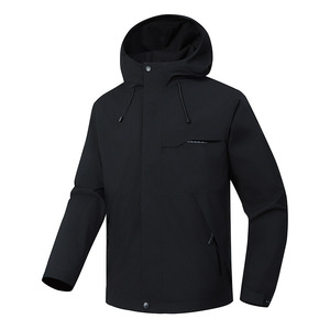 <span class=keywords><strong>Veste</strong></span> coupe-vent <span class=keywords><strong>imperméable</strong></span> pour hommes et femmes avec capuche de sport détachable et col montant pour le voyage - Product Image 3