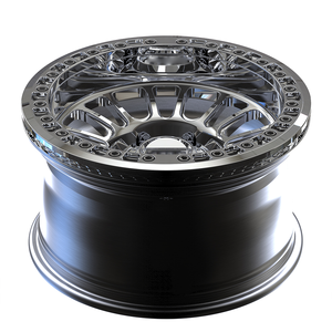Jantes Beadlock forgées 16, 17, 18 pouces, finition argent brillant, multi-rayons, tout-terrain, 6x139.7, 6x135 pour Tacoma Ranger Patrol - Product Image 3