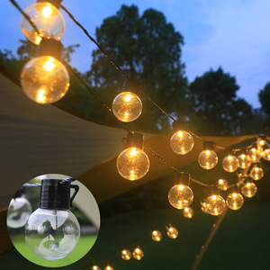 Guirnalda <span class=keywords><strong>de</strong></span> <span class=keywords><strong>Luces</strong></span> Solares LED G50 <span class=keywords><strong>de</strong></span> Diseño Novedoso, Luz Blanca Cálida, IP44 Impermeable, Ángulo <span class=keywords><strong>de</strong></span> Haz <span class=keywords><strong>de</strong></span> 360°, 5000 Horas <span class=keywords><strong>de</strong></span> Funcionamiento, Decoración Navideña - Product Image 4