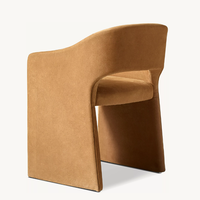 Nouvelle conception de meubles de restaurant, chaises de loisirs en cuir, chaises de salle à manger à dossier ouvert
