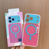 Nouvelle coque de téléphone portable magnétique, couleur contrastée, respectueuse de la peau, pour iPhone 14 15 16 Plus 17 Pro 18 Promax, avec boîte
