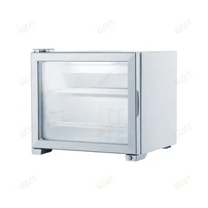 批发价格现代迷你吧55L透明门冷却器迷你冰淇淋冰箱冰棒冰箱展示柜带锁