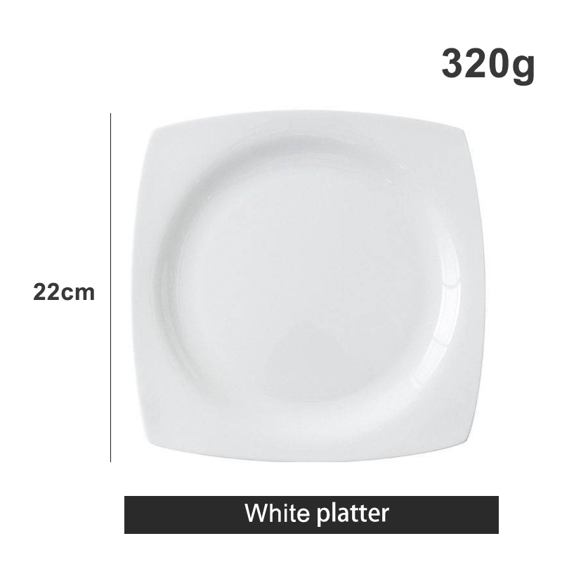 8.5inch white platter plate