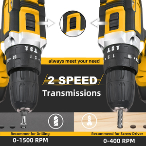 20V Keyless Chuck <b>Screwdriver</b> <b>Set</b> Cordless Impact Drill Variable Speed Drilling 30mm Battery Local EU Warehouse CD-20K-2 Impact - Product Image 5