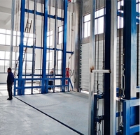 Plateforme élévatrice de levage de marchandises murale verticale industrielle personnalisée, ascenseur électrique hydraulique de marque Yunjin