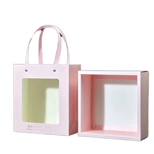 <b>Creative</b> Square Art Paper Waterproof Mailer Box Portable Empty <b>Gift</b> Box with Transparent Window for Candle - Product Image 1