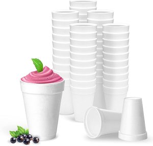 6oz 8oz 12oz 16oz 32oz tek kullanımlık paket servisi olan restoran PS plastik polistiren köpük yalıtımlı içecek bardakları EPS strafor bardak