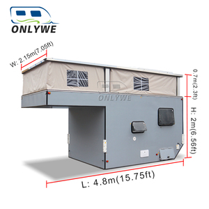 Onlywe động cơ nhà overland rvs cắm trại Pop Up Pickup xe tải giường cắm trại off road nhôm trượt trên phẳng xe tải cắm trại cho Pickup - Product Image 3