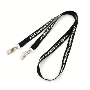 Eco-Friendly Custom Printed <b>Polyester</b> <b>Lanyards</b> with Bulldog Clip for ID, Wedding Gift - Product Image 1