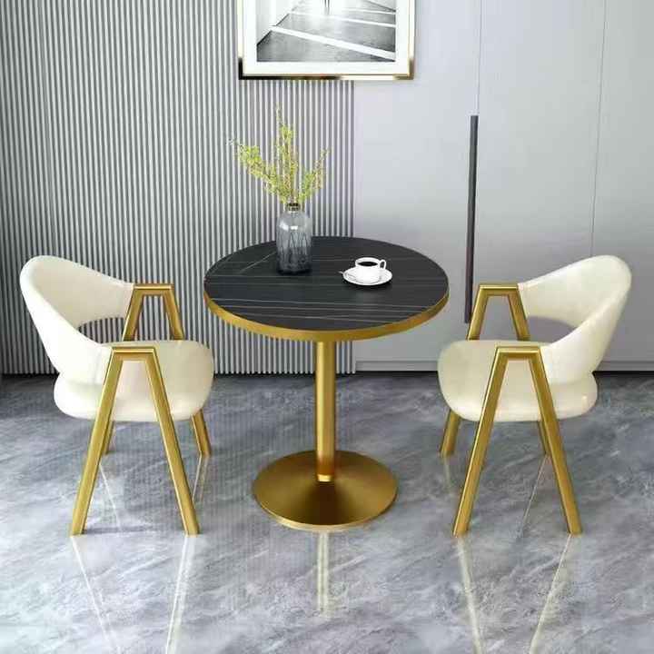 Round Reception Table & Chair Set - Modern Office, Conference, Or Cafe Dining Furniture