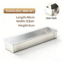 Moule à Tiramisu en Acier Inoxydable de Qualité Alimentaire, Moule à Gâteau Rectangulaire Professionnel pour Tiramisu, Idéal pour les Fournitures de Restauration Hôtelière