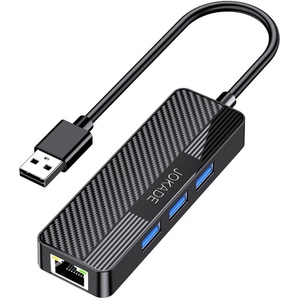 Jokade 4 In 1 <b>Usb</b> Hub Adapter 3xUsb 3.0 And 1xRj45 Gigabit <b>Ethernet</b> Black - Product Image 1