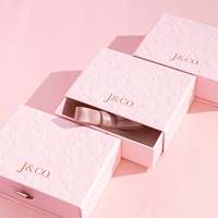 Caja de embalaje personalizada para joyería con diseño de flores rosas y velas aromáticas, mini caja de embalaje para pendientes y uñas, caja de cajón para pequeños negocios.
