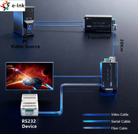 Mini extensor de fibra óptica 4K DVI con transmisión de 80km Conversión de señal RS232 para video para pantallas de Conferencia