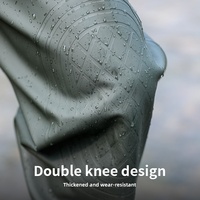 Pantalon de pêche camouflage imperméable avec bottes intégrées, combinaison de pêche tactique, bretelles réglables pour hommes