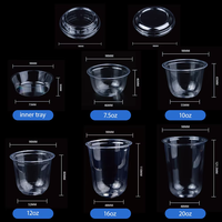 Gobelet en PET transparent de qualité alimentaire imprimé sur mesure en gros avec couvercle, gobelet d'emballage jetable en plastique pour desserts