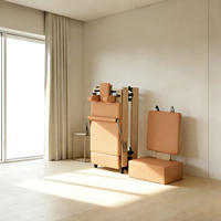 Équipement de gym commercial : Reformer Pilates en érable multi-angle pliable pour les jambes, vente en gros OEM