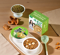 24 Ciotole per Cartone Zuppa Istantanea di Fagioli Verdi Porridge di Semi di Loto Senza Conservanti Ingredienti Aggiunti