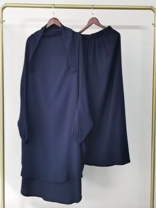 Muslim Türkei Dubai Pakistan Frauen kleidung Bescheidene Khimar <span class=keywords><strong>Hijab</strong></span> Abaya zweiteilige Set Islam Frauen kaddis che Kleidung - Product Image 4