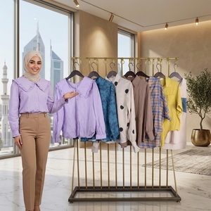 Camisas de Verano Usadas para Mujer de <span class=keywords><strong>la</strong></span> Marca HHRT, Venta al Por Mayor, Grado A, Algodón, <span class=keywords><strong>Manga</strong></span> Larga y Corta, Estilos Variados - Product Image 1