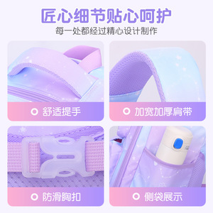 Sesame Baby Elementary <b>School</b> <b>Backpack</b> For Girls 14 In Gradient Cartoon Lightweight Multiple Pockets <b>School</b> Education - Product Image 5