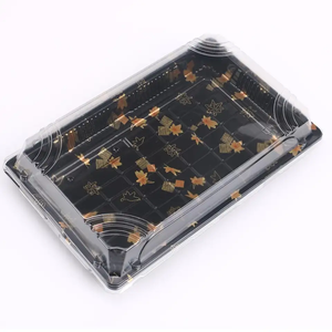 Hot Sale Multi Size Plastic Sushi Tray Food Sushi Take Out Container for Home