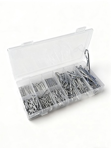 Goupilles fendues en acier au carbone zingué Woking, 200 pièces, à bouche ouverte, pour fixation, <span class=keywords><strong>clips</strong></span> de serrage à ressort pour l'industrie générale - Product Image 4