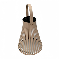 Lanterne solaire moderne à motif d'ombre, en plastique, lumière LED blanc chaud, résistante à l'eau, pour allée de jardin, design contemporain