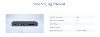 Central Telefónica IP UC200 Pro para Pequeñas y Medianas Empresas, con Capacidad para 60 Usuarios SIP y 15 Llamadas Simultáneas, 2 Interfaces FXS y 2 FXO
