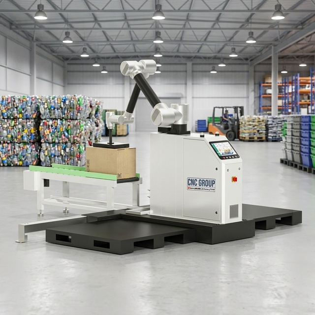 Pallet Handling Palletizing Robot Arm Pallet Moving Packaging System 6-axis Collaborative Pallet Stacking Robot with PLC Motor