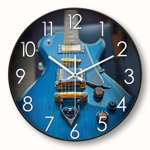Horloge murale silencieuse personnalisable <span class=keywords><strong>de</strong></span> 12 pouces pour guitare et <span class=keywords><strong>basse</strong></span>, affichage d'aiguilles <span class=keywords><strong>de</strong></span> style antique moderne pour salles <span class=keywords><strong>de</strong></span> musique pour la rentrée scolaire - Product Image 2