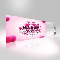 Caja de Luz LED Publicitaria Delgada y Personalizada, sin Marco, de Doble Cara, Iluminada, para Exposiciones y Uso Comercial