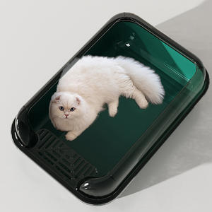Caja de arena abierta para gatos a buen precio, <span class=keywords><strong>bandeja</strong></span> de arena de plástico para gatitos con rejilla - Product Image 5