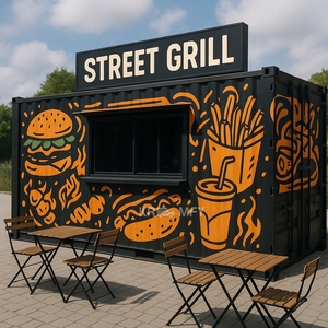 ร้านอาหารเคลื่อนที่ร่วมสมัย ครัวเคลื่อนที่ คาเฟ่ ร้านขายอาหารจานด่วน ร้านกาแฟ ร้านค้า บาร์คอนเทนเนอร์ขนส่ง - Product Image 6