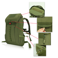 Sac à dos médical tactique unisexe pour l'extérieur, trousse de premiers soins avec fonction antivol pour les voyages et les sports de plein air - Doublure en PVC