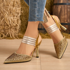 รองเท้าส้นสูงดีไซน์เนอร์สำหรับผู้หญิง รองเท้าส้นสูงทรงแหลม 8 นิ้ว รองเท้าผู้หญิงใส่สบายและนุ่ม รองเท้าหรูหราสำหรับผู้หญิง - Product Image 1