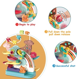 Juguetes 5 en 1 para niños, rampa de coche, juguete, juego de tiro de baloncesto, pájaro carpintero, juego de atrapar insectos, aprendizaje temprano, Cubo de actividad Montessori - Product Image 3