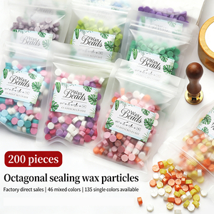 200 Piezas/1 Paquete/180 Estilos a Elegir/Cuentas de Cera para Sellar Octogonales/Venta al por Mayor de Fábrica - Product Image 1