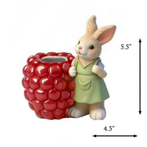 Nuovo Vaso Creativo 2026 a Forma di Coniglio Primaverile con Fiori, Statua in Resina Realistica, Marca XiBiao, Decorazione per la Casa, Personalizzazione e Vendita all'Ingrosso - Product Image 5