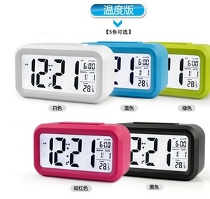 Nightlight Digital Alarm <strong>Clock</strong> with Temperature Thermometer Calendar,Silent Desk Table <strong>Clock</strong> <strong>Bedside</strong> Wake up Snooze - Product Image 2