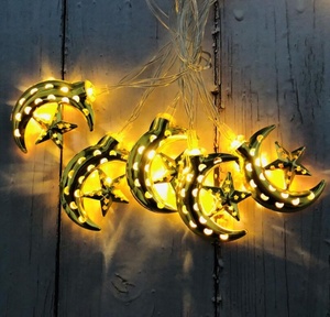 Nuovo Design 2022 1.65M luce LED per esterni 10 luci Eid Mubarak e Ramadan Kareem Festival decorazione musulmana <span class=keywords><strong>stella</strong></span> della luna islamica - Product Image 1