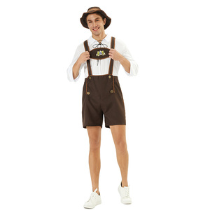 Disfraz de Cervecero Bávaro para Hombre, Oktoberfest de Múnich, Uniforme de Halloween, Color Marrón, Tallas M-3XL, Disfraz Masculino Adulto - Product Image 4