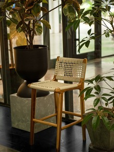 Entrée indonésienne île nordique chez l'habitant <span class=keywords><strong>bar</strong></span> <span class=keywords><strong>en</strong></span> bois massif rotin café haute maison salle à manger chaise <span class=keywords><strong>de</strong></span> <span class=keywords><strong>bar</strong></span> - Product Image 3