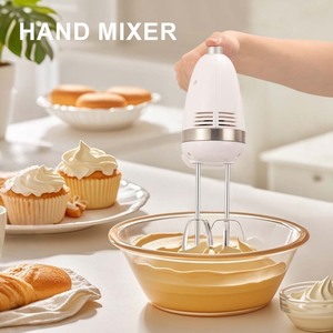 Batteur électrique Winning Star 200W 5 vitesses avec fouet et crochet pétrisseur pour la pâtisserie et le mélange - Product Image 4