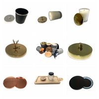 Couvercle de bougie en métal de haute qualité, couvercle de bougie personnalisé plaqué or argent Rose or pour pot de bougie en verre